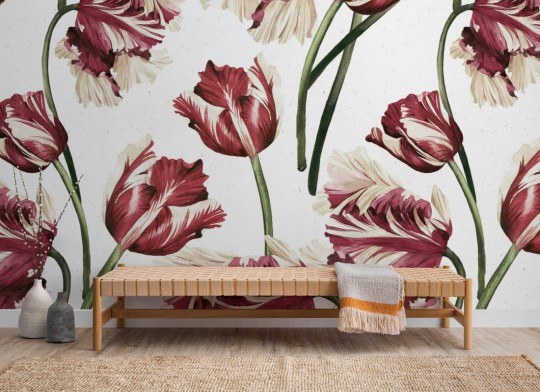 Hovia FL0016BU01W Clipping - mural w tulipany