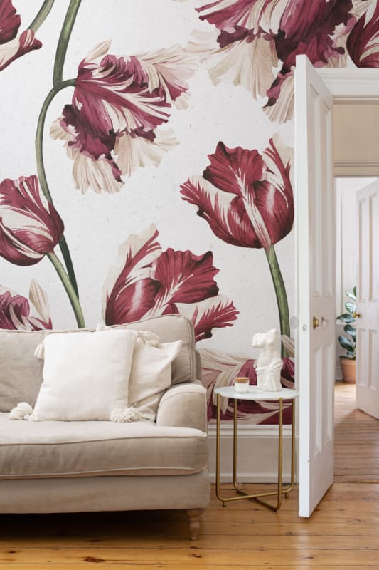 Hovia FL0016BU01W Clipping - mural w tulipany