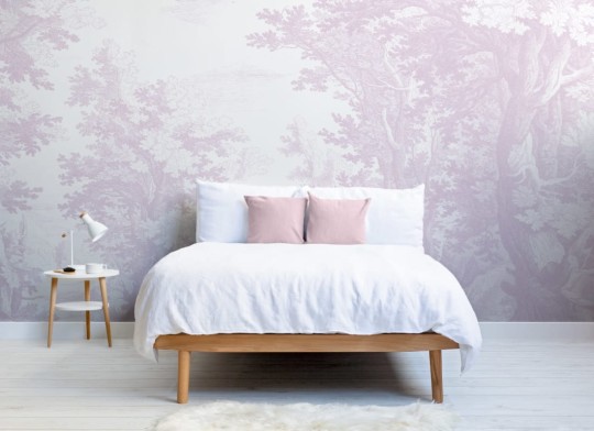 Hovia FO0099PI05W Burnham Pink - mural w leśny krajobraz