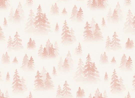 Hovia FO5003PI04W Tiveden Pink - mural w zamglony las