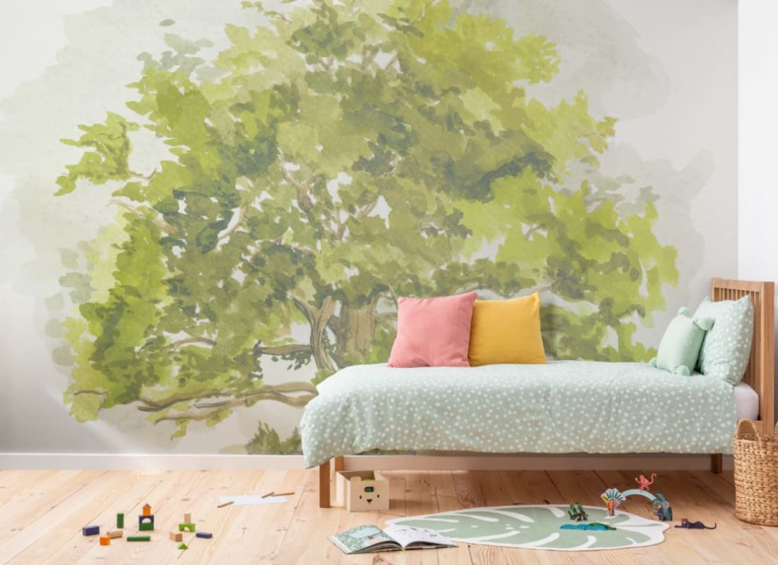 Hovia NA0037GR06W Summer Leaves - mural w duże drzewo