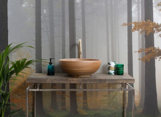 Hovia FO0065GE30W Deciduous - mural w zamglony las