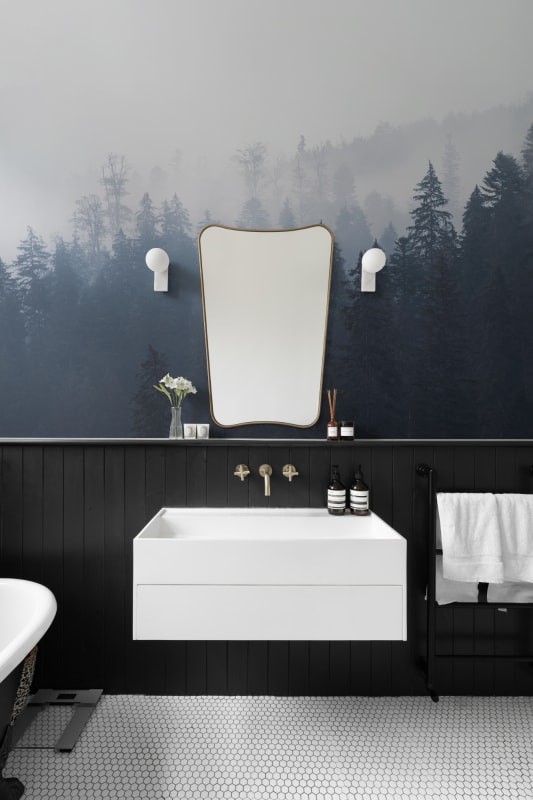 Hovia FO0010BU01W Silkwood - mural w zamglony las