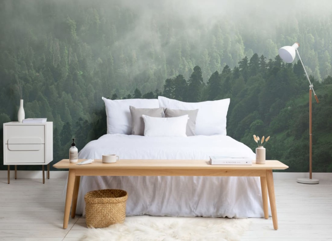 Hovia FO0022GR01W Misty Valley - mural w zamglony las
