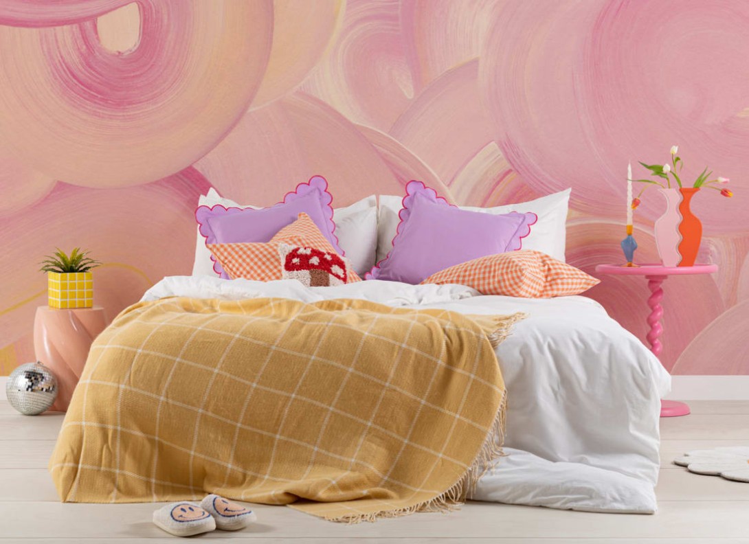 Hovia AB0144PI06W Canvas Pink - mural w malarski motyw