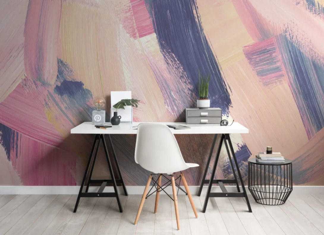 Hovia AB0093NE04W Karel Pink - mural w abstrakcyjny wzór