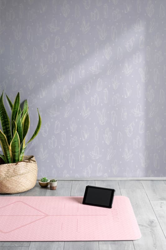 Hovia CO5002PU03W Reiki Lilac - mural w kryształy i gwiazdy
