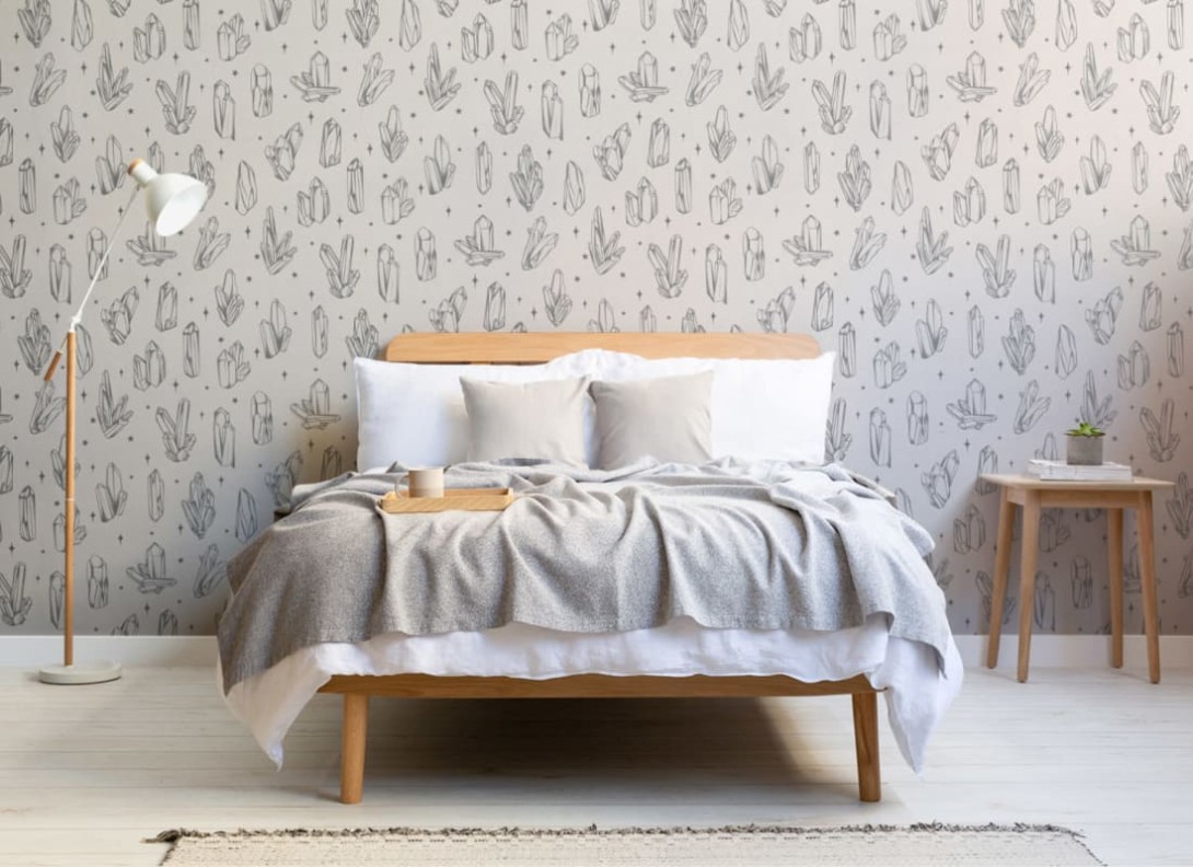 Hovia CO5001NE03W Reiki - mural w kryształy i gwiazdy