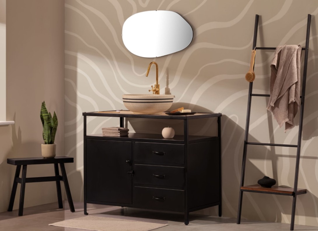 Hovia AB0107NE04W Seismic Sand - mural w organiczne linie