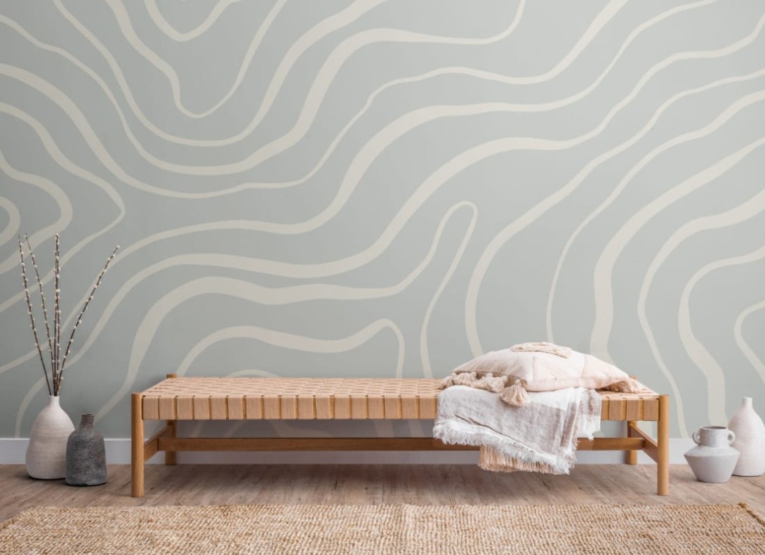 Hovia AB0106BU04W Seismic - mural w organiczne linie