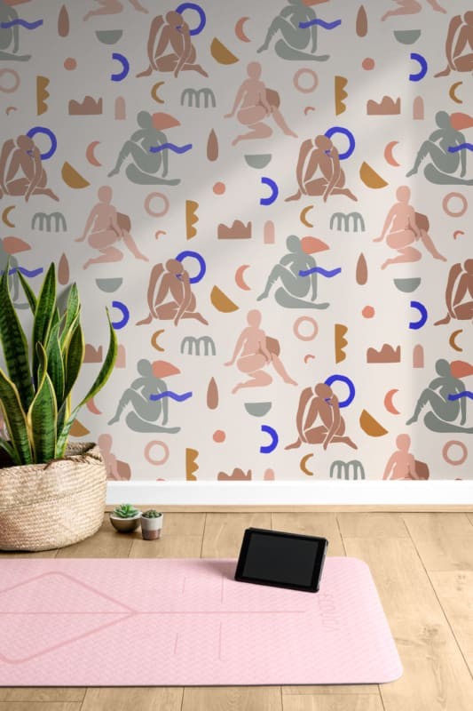 Hovia DE5001PI03W Posture - mural w abstrakcyjny wzór inspirowany Matissem