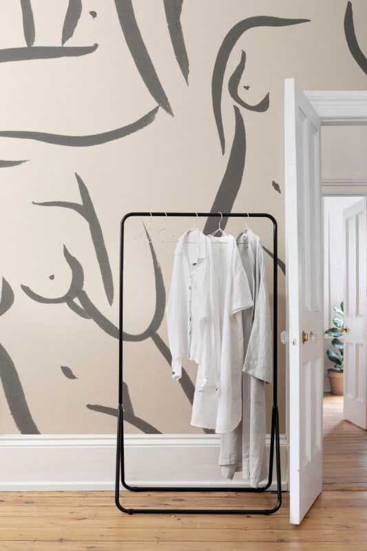 Hovia DE0005BW06W Nurture Cream - mural w kobiece sylwetki