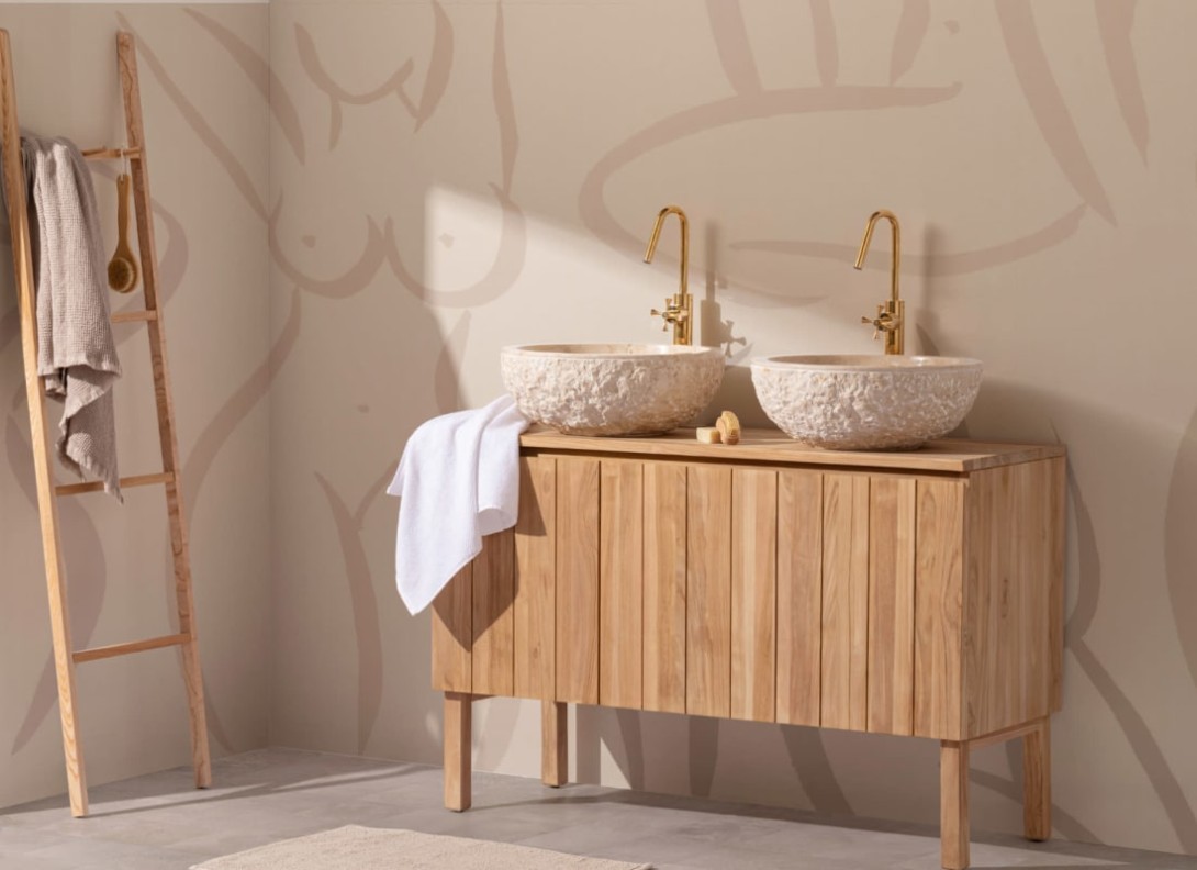 Hovia DE0007NE06W Nurture Beige - mural w kobiece sylwetki