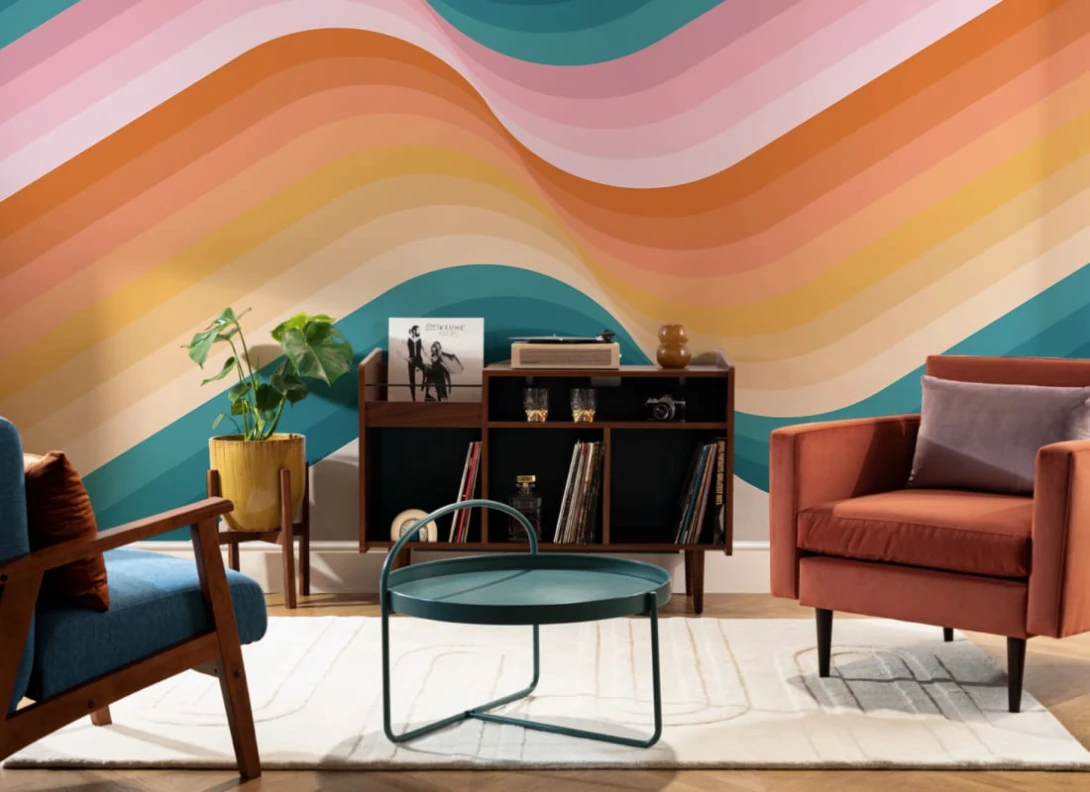 Hovia GE0164MU03W Throwback - mural w reto fale