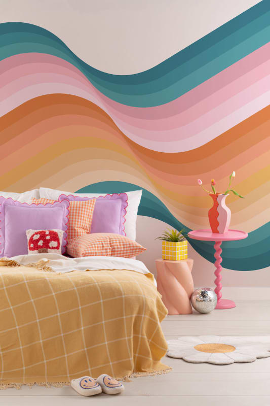 Hovia GE0164MU03W Throwback - mural w reto fale