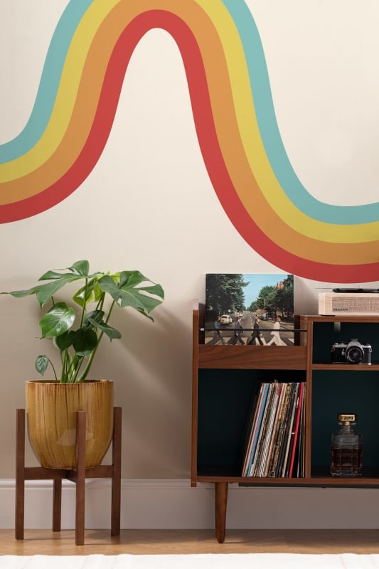 Hovia AB0095MU02W Rainbow Track - mural w retro tęcze