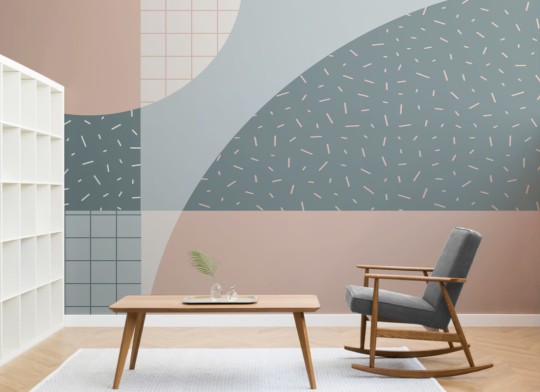 Hovia GE0139PA05W Salone Pastel - mural w geometryczny wzór