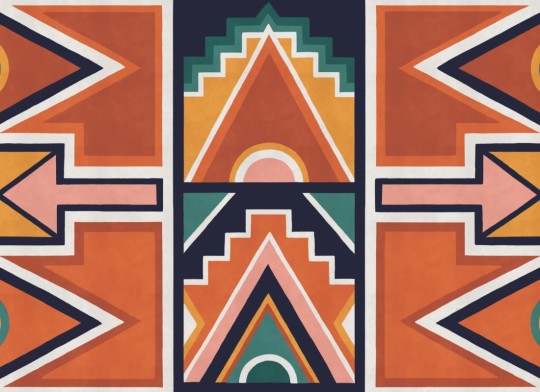 Hovia GE0096OR03W Ndebele Blue - mural w etniczny wzór