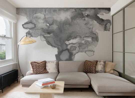 Hovia WA0025GE02W Billow - mural w akwarelowe plamy