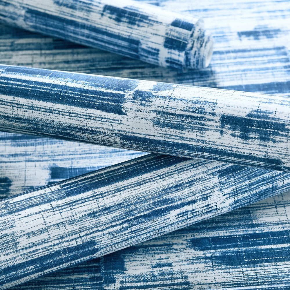 Anna French AT9832 Nara Shadows Navy - tapeta w artystyczne paski