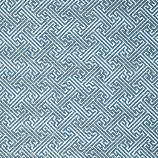 Anna French AT9844 Nara Charlotte Raffia Blue and White - tapeta z rafii w geometryczny wzór