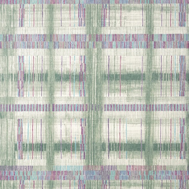 Anna French AT9847 Nara Takao Weave Green - tapeta strukturalna w kratkę