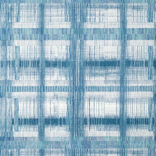 Anna French AT9849 Nara Takao Weave Navy - tapeta strukturalna w kratkę