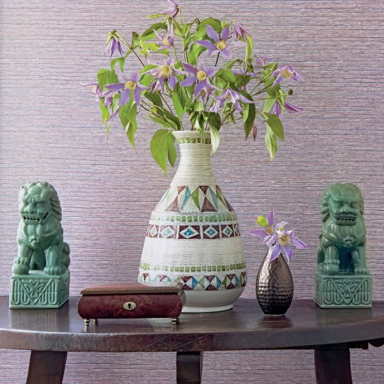 Anna French AT9881 Nara Ramie Weave Spa Blue - tapeta imitująca tkaninę trawiastą