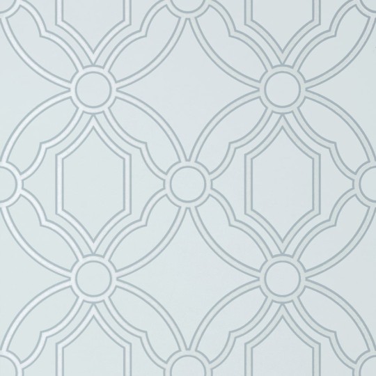 Anna French AT6125 Serenade Roscoe Aqua - tapeta w geometryczny wzór inspirowany witrażem