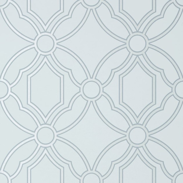 Anna French AT6125 Serenade Roscoe Aqua - tapeta w geometryczny wzór inspirowany witrażem