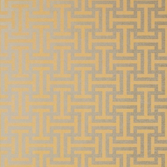 Anna French AT6150 Serenade Rymann Metallic Gold and Silver - tapeta strukturalna w geometryczny wzór