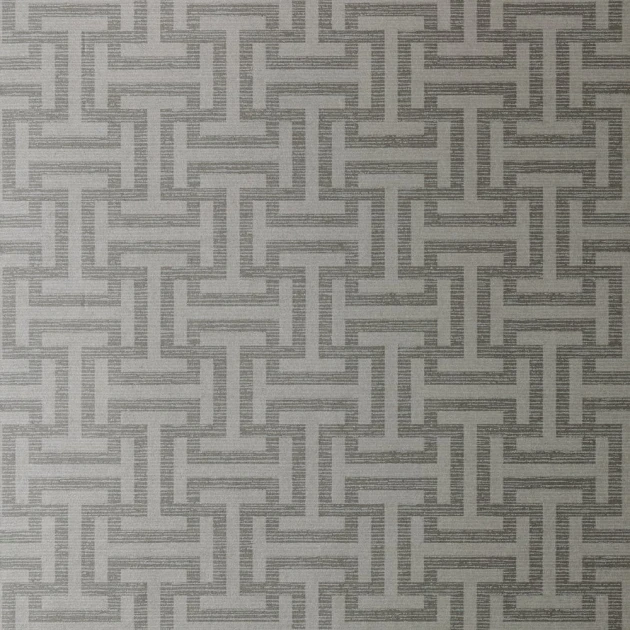 Anna French AT6151 Serenade Rymann Metallic Silver - tapeta strukturalna w geometryczny wzór