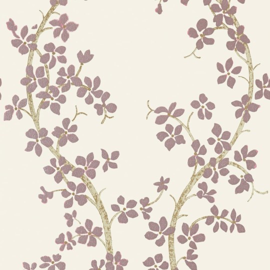 Anna French AT6155 Serenade St. Albans Grove Pink on Ivory - tapeta w stylizowane gałązki i kwiaty
