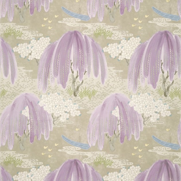 Anna French AT23107 Willow Tree Lavender - tapeta w płaczące wierzby