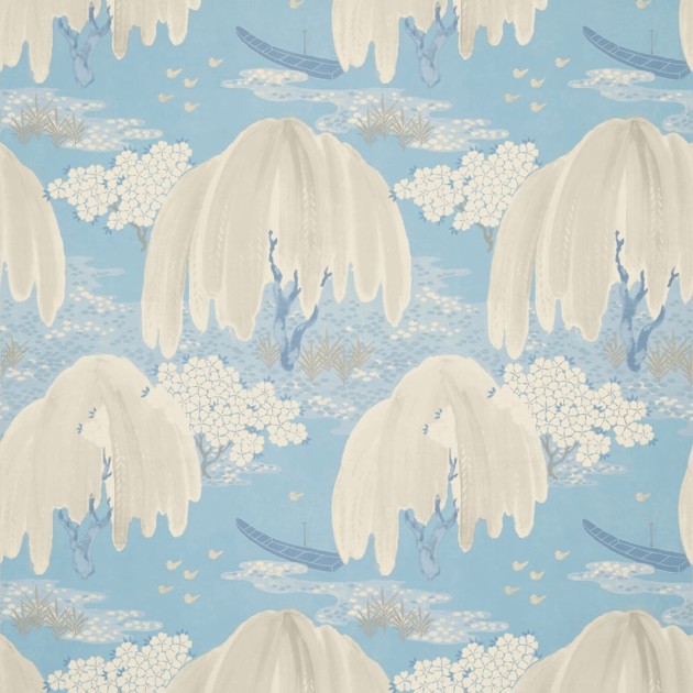 Anna French AT23108 Willow Tree Soft Blue - tapeta w płaczące wierzby