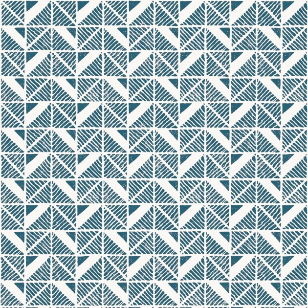 Anna French AT23118 Willow Tree Bloomsbury Square Blue - tapeta w geometryczny wzór