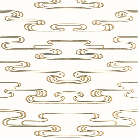 Anna French AT23152 Willow Tree Cloudwater Metallic Gold - tapeta w chmury w stylu japońskim