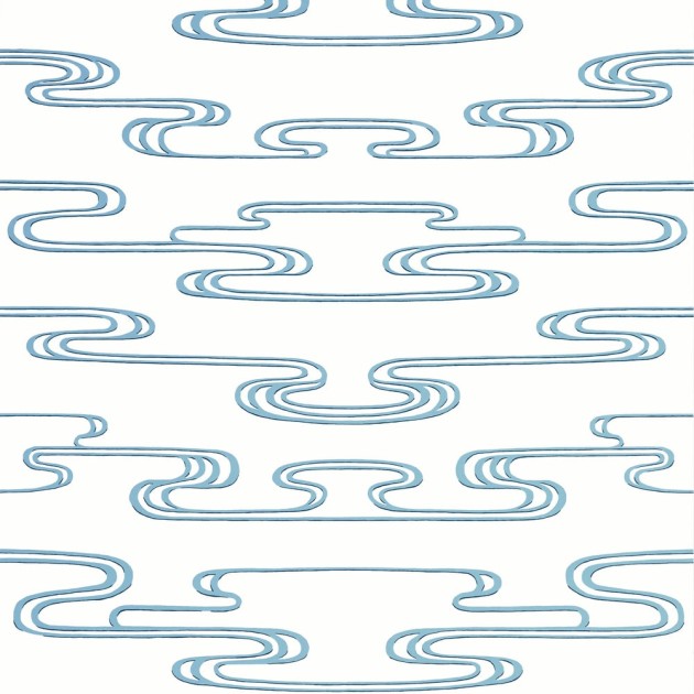 Anna French AT23153 Willow Tree Cloudwater Blue - tapeta w chmury w stylu japońskim