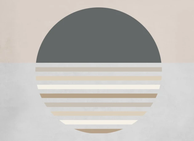 Hovia AB0133NE40W Sun Rays Neutral - mural w koło