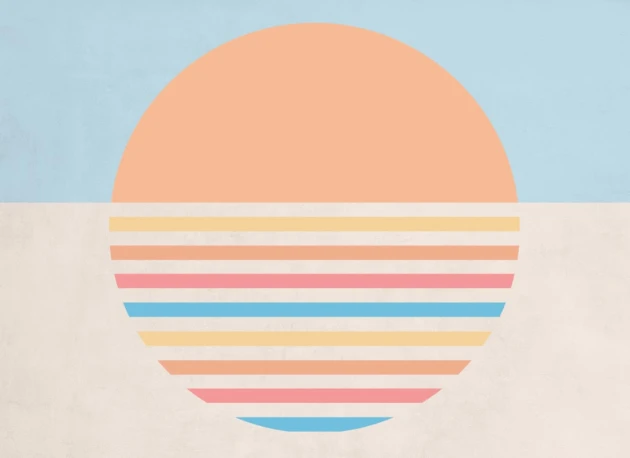 Hovia AB0098OR02W Sun Rays - mural w koło