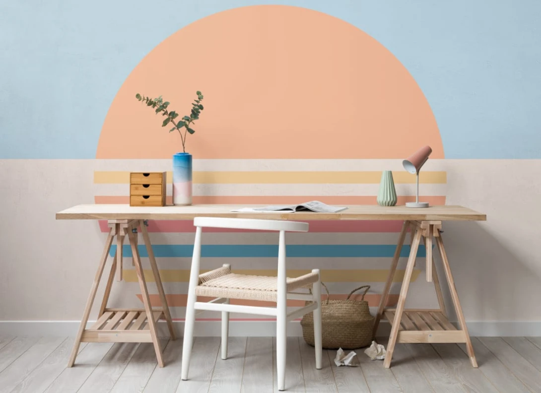 Hovia AB0098OR02W Sun Rays - mural w koło