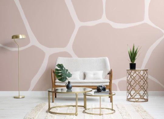 Hovia AN0007PI03W Savanna Pink - mural w motyw umaszczenia żyrafy