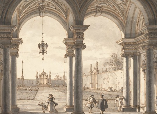 Hovia AR0024PU30W Colonnade - mural w barokową kolumnadę