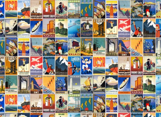 Hovia FE0009MU01W Souvenir - mural w plakaty vintage