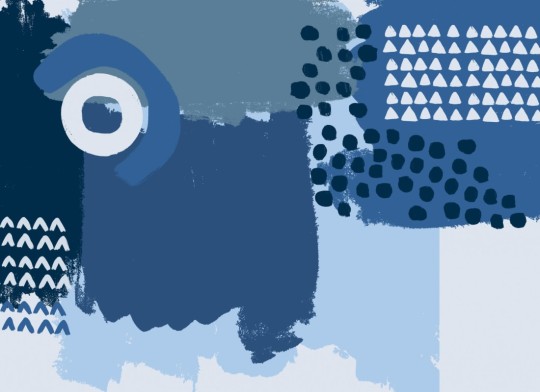 Hovia AB0074BU02W Behold Blue - mural w abstrakcyjny wzór