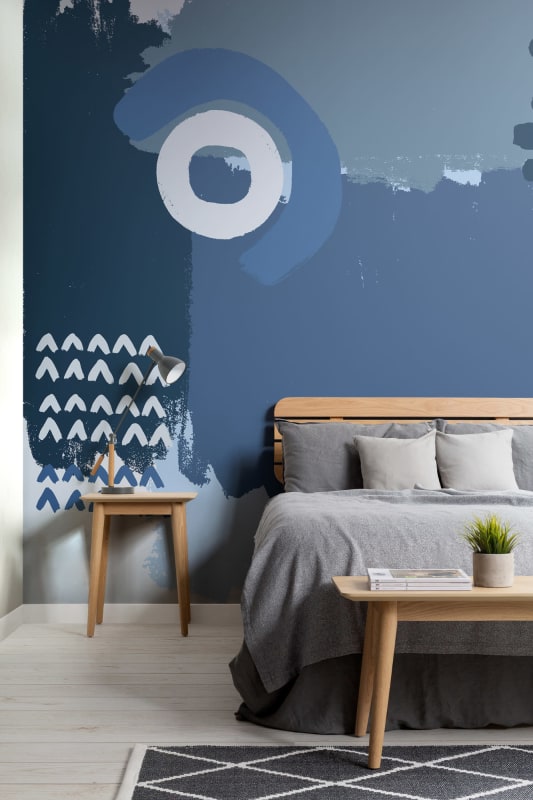 Hovia AB0074BU02W Behold Blue - mural w abstrakcyjny wzór