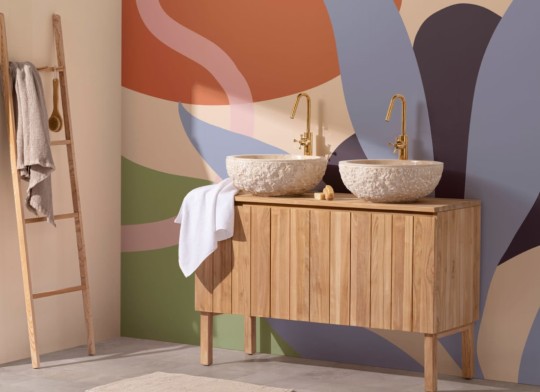 Hovia AB0143MU06W Malika - mural w abstrakcyjny wzór roślinny