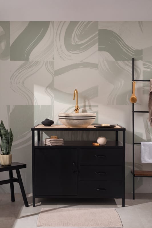 Hovia AB5319GR04W Shift Green - mural w abstrakcyjny wzór