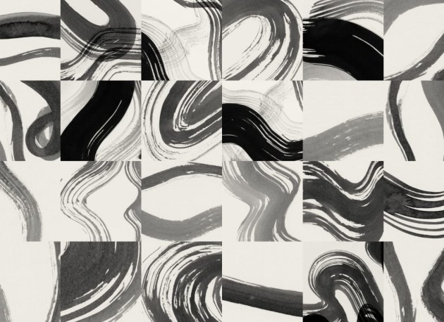 Hovia AB5317BW04W Shift Monochrome - mural w abstrakcyjny wzór