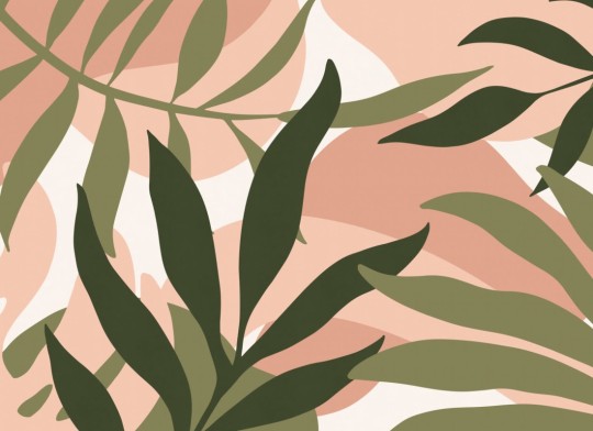 Hovia TR0078GR06W Zahara Green - mural w egzotyczne liście